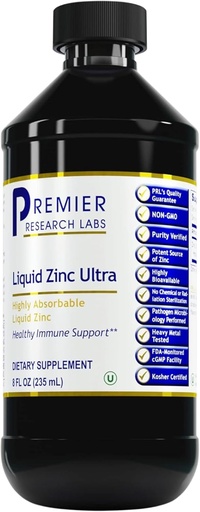 [BRSWYHY7BANQM23H] Premier Research Labs Liquid Sinkki Ultra Supplement - Immuuneja tukea & hyvinvointi aikuisille & lapsille - Erittäin absorbable Drops - Käytetään nopean analyysin sinkki tila - 8 fl oz