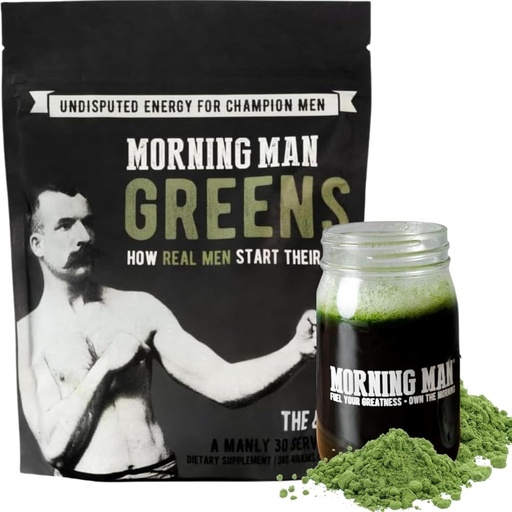 [BRSROFT3DJ5R43T2] Best Tasting Greens Probiotic Superfood Mix, 95mg Caffeine, Kick Start Your Morning, 75+ Vitamins, Green Tea & Coffee Extracts, Digestive Enzymes, Gluten Free, Vegan, Energy, Gut Health, 30 Servings