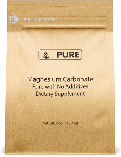 [BRSWYC37O4PA2FYY] Pure Original Ingredients Magnesium Carbonate (4oz) Magnesium Supplement, Non-GMO, Multi-Purpose