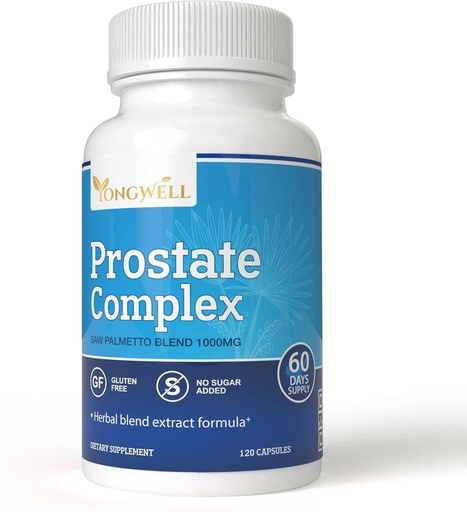 [BRSW2C32B5YGCYL6] Complesso Prostatico, Miscela Palmetto 1000mg (120 capsule)