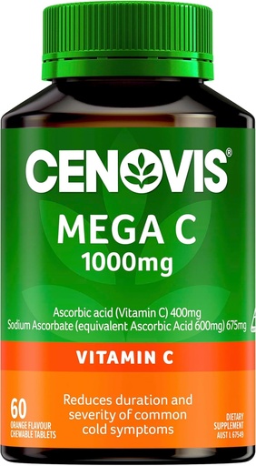 [BRSWGZIBCUDQKALA] Cenovis 1000mg Orange Flavour Tablets