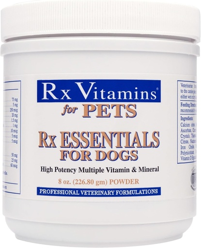 [BRSWIZY6AUOW2F3O] Rx Vitamins Essentials for Dogs - Vitamin & Mineral Multivitamin - Supports Immune System Digestive Health & Bone Health - Powder 8 oz