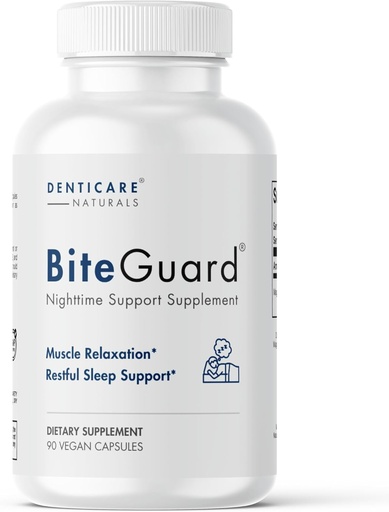 [BRSRAZY6DEIB6AD6] Denticare Bite-Guard for Teeth Grinding & Clenching, TMJ Relief, Calms Jaw with Magnesium - 90 Caps