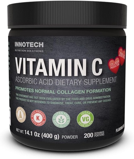 [BRSWKEDZOEOGYDIZ] INNOTECH Nutrition: Pure Vitamin C as ascorbic Acid - 400 g