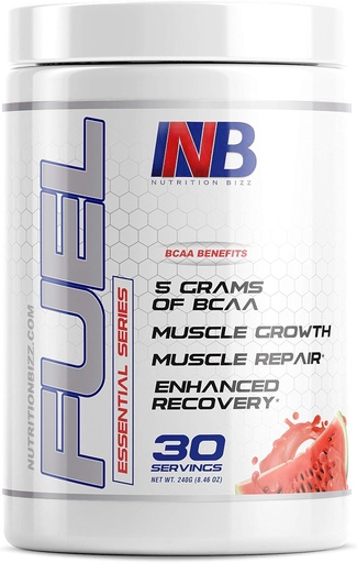 [BRSWGGT5PMPQGYLH] Fuel 2:1:1 BCAA Powder, 5 Grams of BCAAs Amino Acids, Post Workout Recovery Drink for Muscle Building, Recovery, and Endurance, 30 Servings (Watermelon)