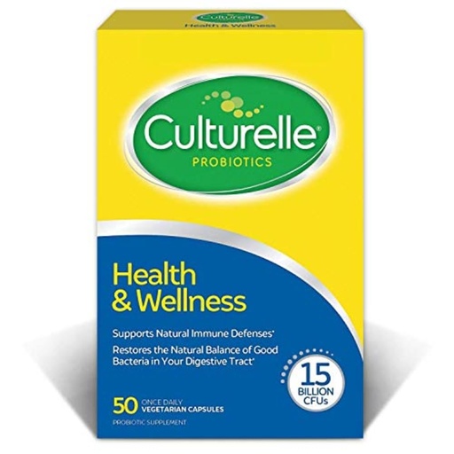[BRSWGZQ7AR6BM3I3] Culturelle Health & Wellness Daily Probiotic Supplement For Men & Women, Helps Support Your Immune System, Occasional Diarrhea, Gas & Bloating, 15 Billion CFUs, Non-GMO, 50 Count