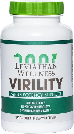 [BRSRO2Y7AB7QGHTZ] Virility - Men's Potency Support | Zinc (10 mg), Sunflower Lecithin (1200 mg), Celery Extract (1000mg), Maca Root (250 mg) | 120 Capsules, 30 Servings | Made in The USA