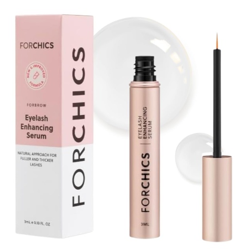 [BRSW2ZI3OB6A22T4] ForChics 2 in 1 Lash and Brow Growth Serum - Hormone-Free Enhancer for Thicker, Longer Lashes and Brows in 2 Weeks - Organic, Vegan and Gentle