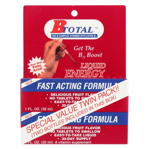 [BRSWKYYABAAQOE34] Sublingual Products B-Total Twin Pack - 2 fl oz