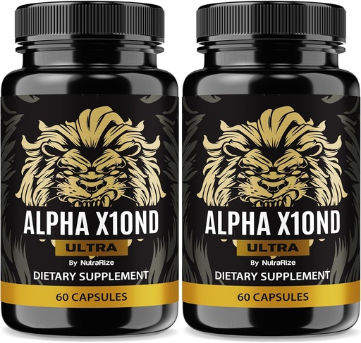 [BRSROGD5OQBA42DL] (2 Pack) Alpha X10nd Ultra for Men, Official Male Formula to Maintain Stamina and Peak Performance, All-Natural Blend for Nutrition and Health Support, AlphaX10nd Supplement Reviews (120 Capsules)