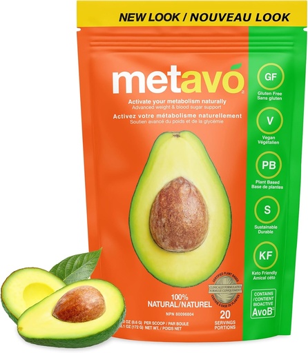[BRSW2YI5B4CWCCI4] Metavo Smoothie Mix – Energy Support Supplement with AvoB, Vitamin C & Chromium, Ideal for Smoothie Blender Recipes, Sugar-Free Nutrition Powder, Healthy Beverages for Adults, 20 Servings-1 Count