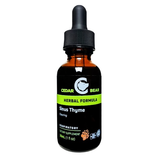 [BRSROYADBANGKG32] Cedar Bear Sinus Thyme a Liquid Herbal Supplement That Supports Clear Functioning in The Sinuses and Enhances Immune Functions 1 fl oz / 30 ml