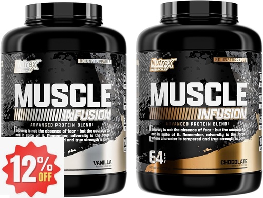 [BRSROCQLAR7G23TU] Bundle Whey Protein Powder, Vanilla and Chocolate Muscle Infusion Whey Isolate EAA & Hi BCAA for Muscle Gain - 5 Pounds - Muscle Builder for Men & Women, Sports Nutrition, Delicious Taste & Texture