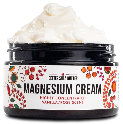 [BRSRMCACOZ6Q43TF] Bessere Shea Butter Magnesium Lotion für Frauen | Vanille Rose | Für Schwangerschaft, Kinder & Babys | lindert Muskelspannung & Leg Cramps | Organic & Natural Ingredients