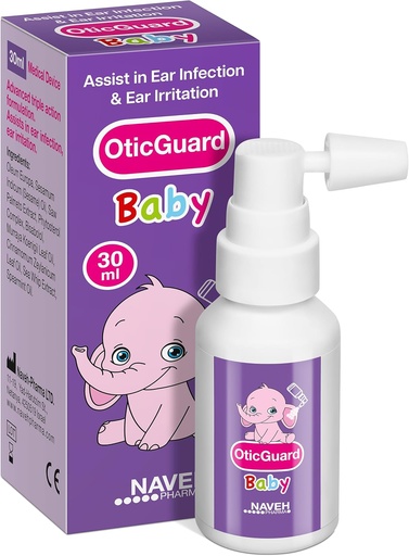[BRSRMHDRBAPBS2Q4] NAVEH PHARMA Otic Guard Baby Ear Drops - Ear Shield & Enfeksiyon Yardımı için Doğal Kulak Yağı - Bebekler, Toddler & Çocuklar - Soothes Itchy Ears & Mayomer's Ears