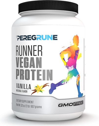 [BRSW2GALO4FBEELZ] Runner Protein (Vanilla) – Plant-Based Protein Powder for Drinks & Shakes – 21g Protein with 9 Essential Amino Acids - Post-Running Workout – GMP Certified Running Supplement - 30 Servings