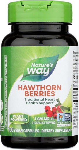 [BRSWIZYZOMGBYETI] Natures Way Hawthorn Berries, 510mg 100 Capsules