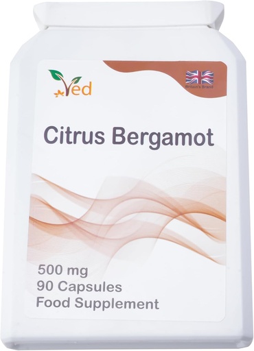 [BRSRAGQOAR5A2YD3] Ved Citrus Bergamot, Organic Citrus Bergamot Extract,500mg, 90 Vegan Capsules(3 Months Supply)