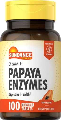 [BRSWEC3YA4ARSH3V] Sundance Chewable Papaya Enzyme - 100 Tablets