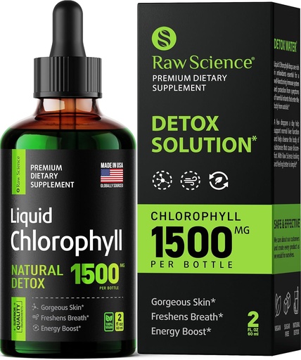 [BRSRMZIZOYPB4CAU] Chlorophyll Liquid Drops - Body Deodorizing Supplement, Natural Energy Boost, Organic Chlorophyll Fast Absorbing Vegan Liquid Chlorophyll – Boost Oxygen & Internal Deodorant, Detox Liquid Oxygen Drops