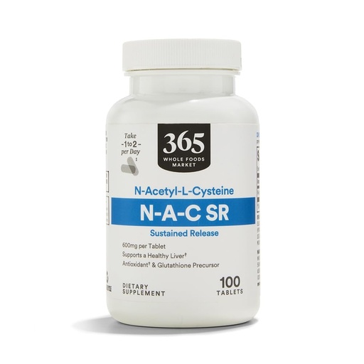 [BRSWGZQBOQFQ2FAZ] 365 by Whole Foods Market, NAC Sustained Release 600mg, 100 Count
