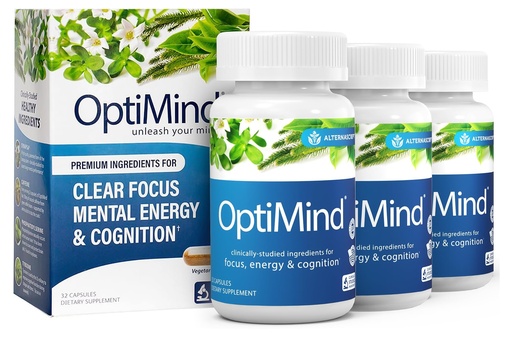 [BRSWGBL7CEDW2YDB] Optimind Brain Supplement for Memory and Focus, Nootropic with Synapsa®, Phosphatidylserine, Vitamin B1 B12, Non-GMO, Mental Clarity, Cognitive Support, Clinically Studied Ingredients, 96 Capsules