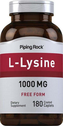 [BRSRMHD7BMPWCAY7] Torukivi L-lüsiin 1000mg | 180 Caplets | Vaba vorm | Taimetoitlane, GMO-vaba, Gluteenivaba