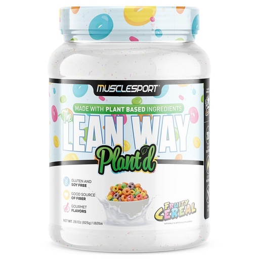 [BRSROYICA57B4FL2] Musclesport Lean Way Plant Protein - Pea Protein and Brown Rice Protein Blend, with Added CLA, MCT and L-Carnitine - 20 Servings (Fruity Cereal)