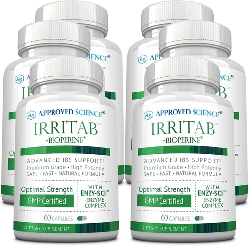 [BRSWGEI2CEHBADIV] Approved Science Irritab - Natural Digestive Enzyme Support - Total Support - 6 Month Supply