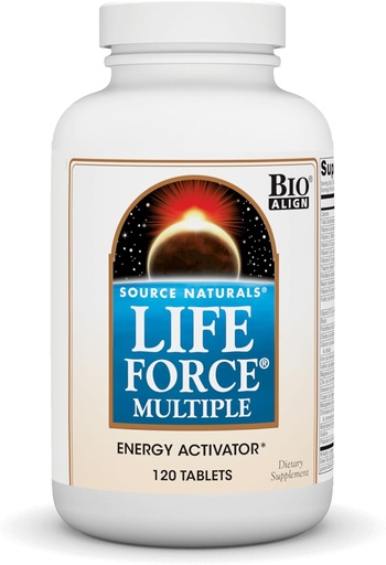 [BRSWIYT3OMAGEELA] Source Naturals Life Force Multiple Daily Multivitamin High Potency Essential Vitamins, Minerals, Antioxidants & Nutrients - Energy & Immune Boost - 120 Tablets