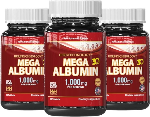 [BRSROBIHBEBRAG3P] Dr.K&C HNHusa Mega Albumin Protein 1000mg 180 tabletes Veselīgas nieru aknu funkcijas Visumā veselības atbalsts Enerģijas dzīves līdzsvara papildinājums 60tabs 3pk