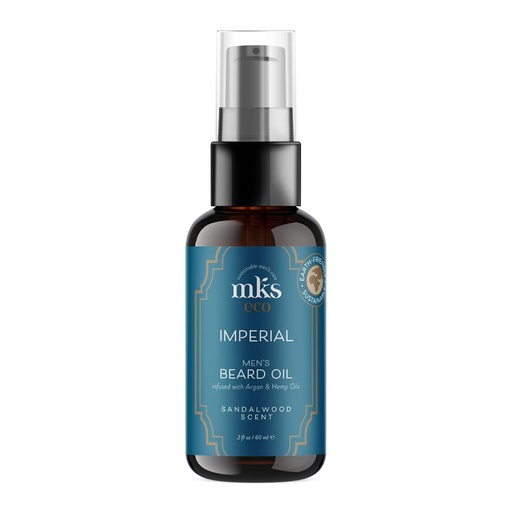 [BRSW2FI6A4FWCELX] MKS eco for Men Imperial Beard Oil, Sandalwood Scent - 2 fl oz - Calms & Controls Facial Hair, Adds Shine, Moisturizes Skin - With Hemp Seed Oil & Argan Oil - Vegan, Cruelty Free
