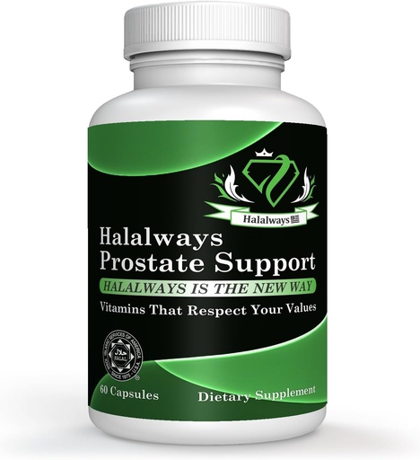 [BRSRAYI3CADRMCL4] Halalways Prostate Support Certified Halal Supplement (Saw Palmetto, Plant Sterol Complex, Selenium,Pygeum africanum Bark Powder)