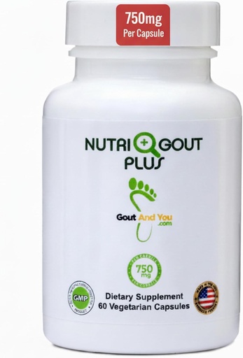 [BRSWG2QRBZ7B4AD6] Gout i tu NutriGout Plus - Una fórmula àcida de premium - 60 Vegetarian Capules - 750 mg per Capsule