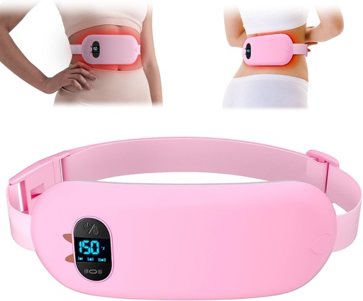 [BRSROYYQAR5GOCLJ] FSA HSA Eligible Portable Heating Pad for Cramps, Upgrade Cordless Electric Period Fast Heating Pad for Back Pain Relief Menstrual Belt 6 Heat 6 Massage Modes Gifts for Women Girls Her Girlfriend Pink