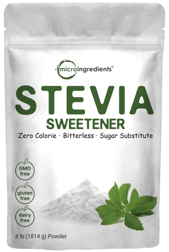 [BRSW2HAYDMBRYAD4] Plant tabanlı Erythritol ile Stevia Sweetener Toz, 4 Pounds (64 Ounces) | DW, 0 Calorie, Low Carb, 4:1 Sugar Substitute, Natural Sweetener, Bitterless, Reb-A Stevia Leaf Extract, Non-G, Vegan