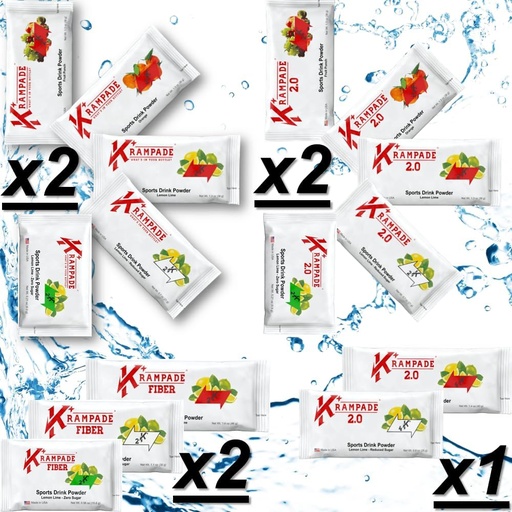 [BRSW2ZIPAV5WGF3P] Krampade Electrolytes Powder Potassium Supplement - 2000 mg K+, >2X More Than Coconut Water | Cramp Relief and Prevention | Hydration Powder Packets