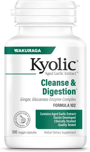 [BRSWIYT3OJYA4DTK] Kylic Åd Garlic Extract Form 102, netitza & Digestion, Ginger i Enzyme complex, 100 Capules