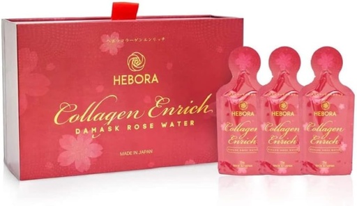 [BRSRMCA6BUIAA336] Collagen Enrich Japan - 160,000mg Marine Collagen Peptide + 112 Enzym Peptide Vegie + Damask Rose Liquid Drink Improve Hair Nails Skin and Joints (Box 28 Bags)