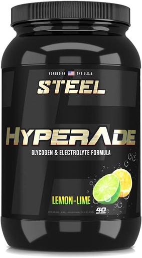 [BRSWYHT2DF7RMG3U] Steel Supplements Hyperade | Advanced Hydration Powder w/Fast Absorbing Electrolytes & Glycogen Formula for Quick Replenishment of Energy & Recovery | Pre/Intra/Post Workout (Lemon-Lime)
