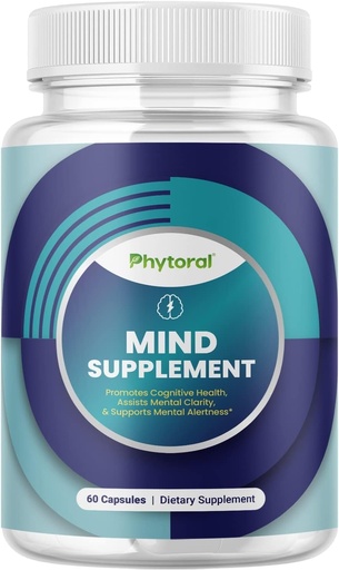 [BRSWKGL6OYMQCFA5] Nootropic Brain Supplement for Memory and Focus Enhancement - Vitamins for Brain Mental Health & Clarity - Cognitive Health Complex for Mind's Vitality & Mental Alert - 60 Count
