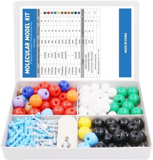 [BRSWGYA6CEPBMFLX] Swpeet 200 Pcs Molecular Model Kit for Organic and Inorganic Chemistry, Chemistry Molecular Model Student and Teacher Set - 83 Atoms & 116 Links & 1 Short Link Remover Tool