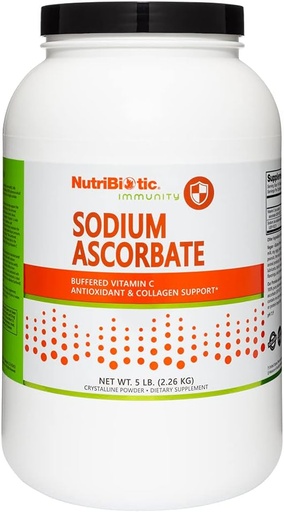 [BRSWIYYFPINBO2LI] NutriBiotic - Sodium Ascorbate Buffered Vitamin C Powder, 5 Lb | Vegan, Non-Acidic & Easier on Digestion Than Ascorbic Acid | Essential Immune Support & Antioxidant Supplement | Gluten & GMO Free