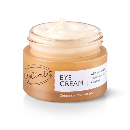 [BRSWYHYRC5YBGDT6] UPCIRCLE Eye Cream With Coffee And Hyaluronic Acid 0.5 FL OZ - For Dark Circles, Puffiness + Wrinkles - Glycerin, Maple Bark + Cucumber Extract - Natural, Vegan + Cruelty-Free