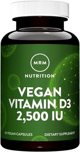 [BRSWIEIQAJYRYHI3] MRM Nuturition Vegan Vitamin D3 2,500 IU | Bone + Immune Health | Made from lichens | Supports Calcium Absorption | Vegan + Vegetarian Friendly | 60 Servings