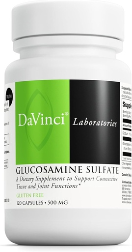 [BRSWIYIMOMPGYAYV] DAVINL Labs Glucosamina Sulfate - Un Dietatari suplementari per donar suport a les funcions de confidencialitat i conjunta - Guten-Free - 500 mg - 120 Capsule