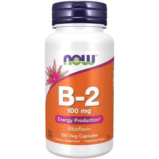 [BRSWIYQEAQNBY2D4] NOW Supplements, Vitamin B-2 (Riboflavin) 100 mg, Energy Production*, 100 Veg Capsules