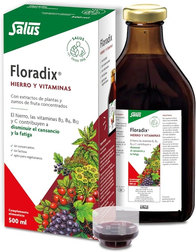 [BRSWIYQTPJ7GKDQ3] Flora, Floradix Eisen + Kräuter, natürliche flüssige Eisenergänzung, 17 fl Ounce (500 ML)