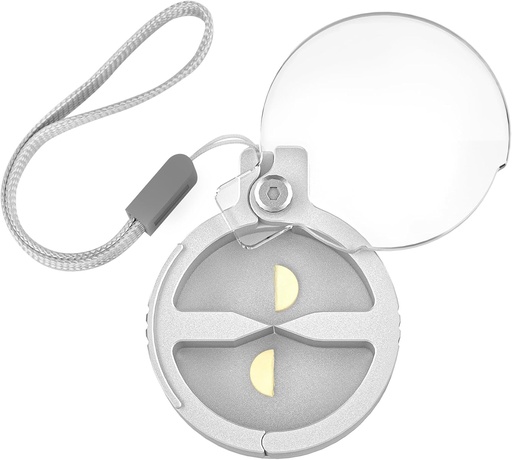 [BRSROBTRB4CAGAAY] Hållbar Pill Splitter, Precise Dual-Blade Aluminium Pill Cutter för små och stora piller, Compact Pill Case med Lanyard för resor, daglig användning