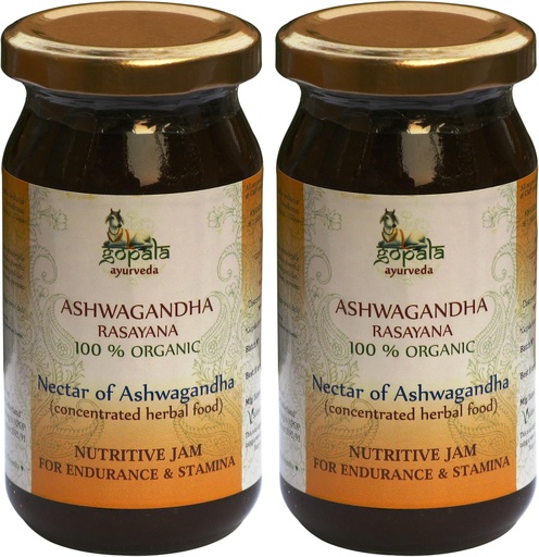 [BRSW2EL3CMOQAE34] Gopala Ayurveda Ashwagandha Rasayana 250g - Ayurvedic Herbal Jam %100 USDA Certified Organic Herbs (Pack of 2)